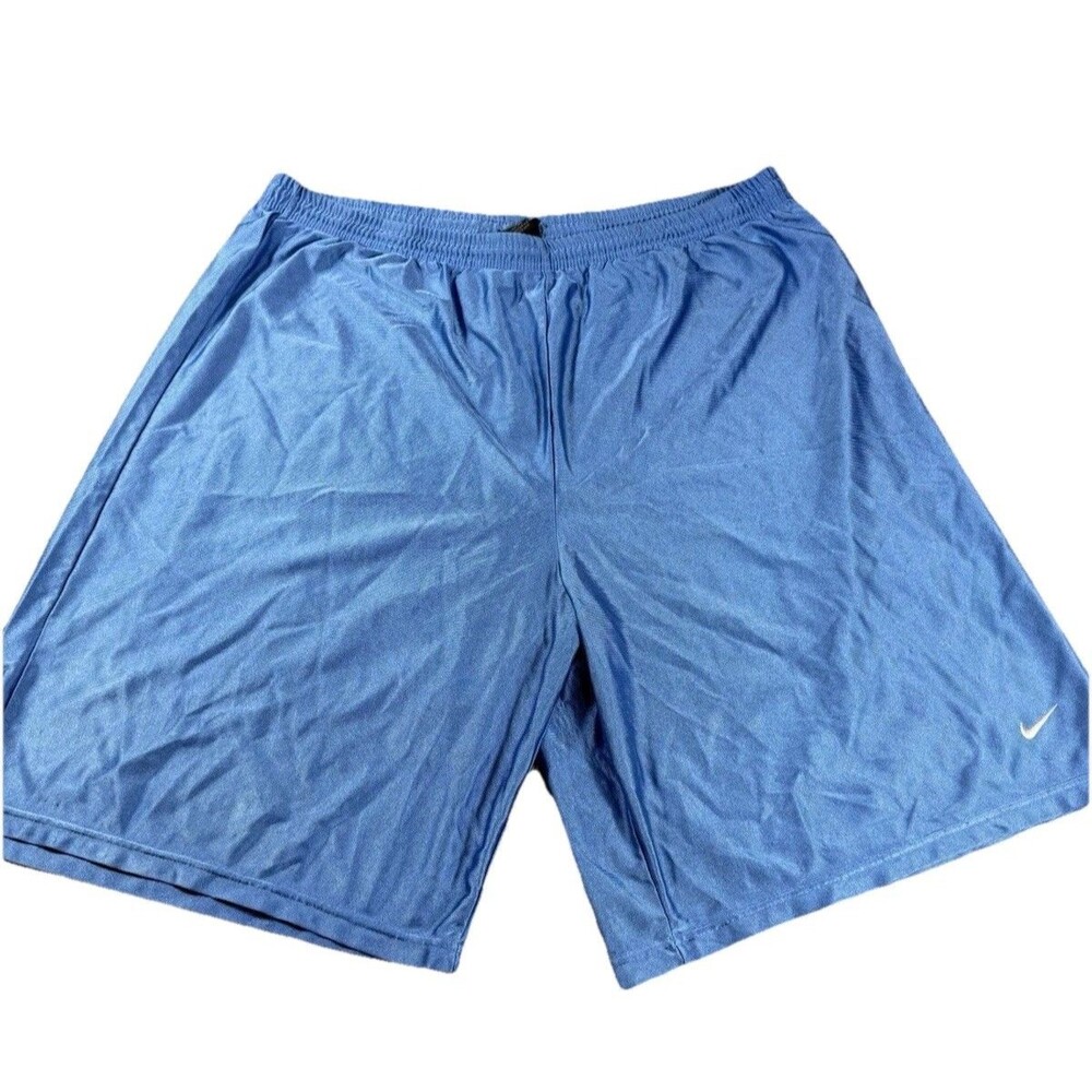 Vintage Nike Basketball Shorts Mens Size XXL Blue Dazzle Shiny Shimmery Made USA